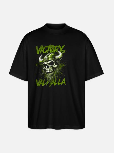 Nordischer Wikingersieg oder Walhalla - Stanley/Stella Oversized Unisex Bio T-Shirt Blaster 2.0 - Schwarz