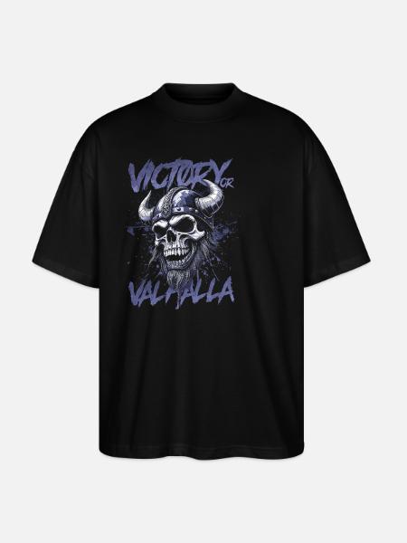 Nordischer Wikingersieg oder Walhalla - Stanley/Stella Oversized Unisex Bio T-Shirt Blaster 2.0 - Schwarz