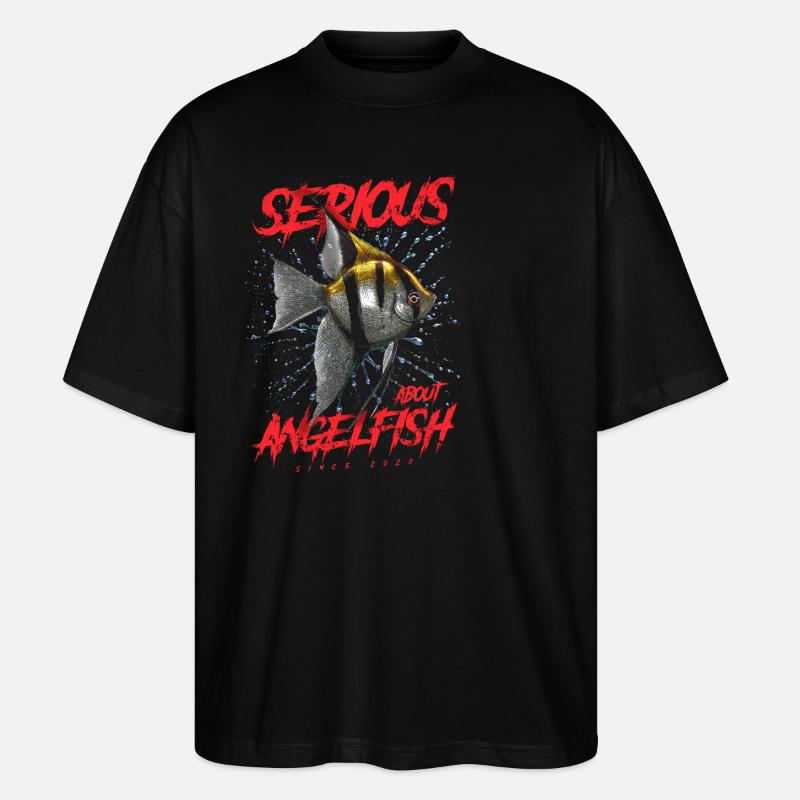 Ernsthaft mit Diskusfischen seit 2020 - Stanley/Stella Oversized Unisex Bio T-Shirt Blaster 2.0 - Schwarz