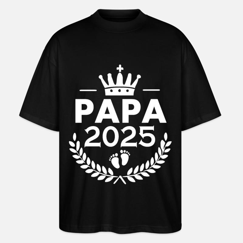 Papa 2025 - Stanley/Stella Oversized Unisex Bio T-Shirt Blaster 2.0 - Schwarz