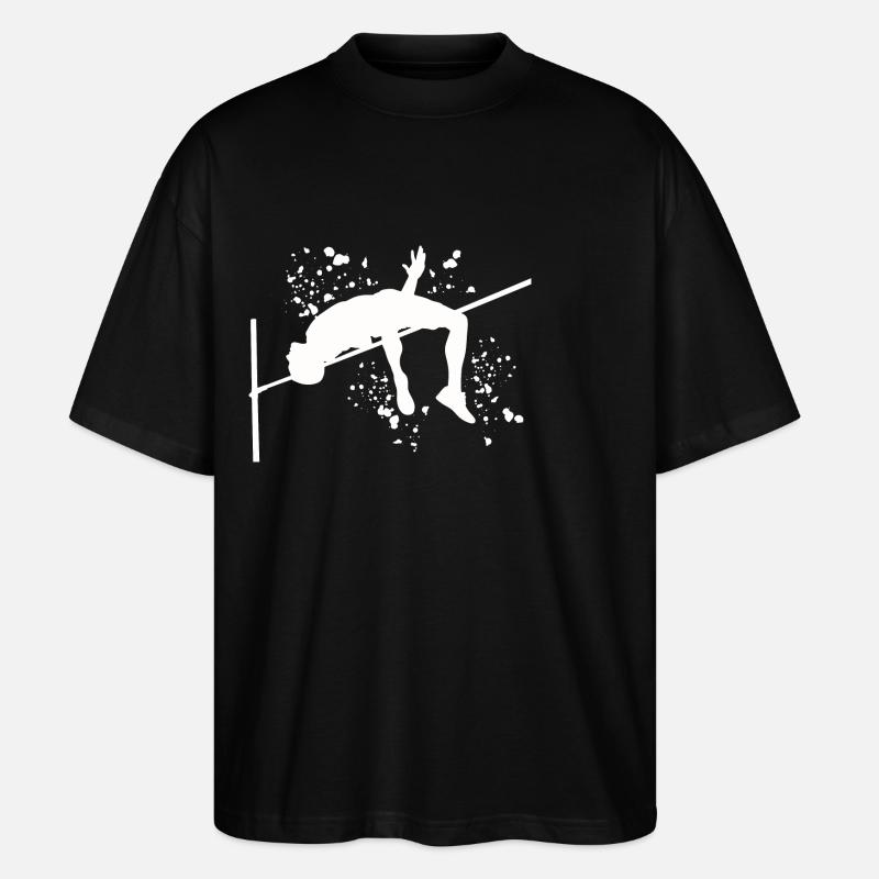 Hochspringer Wasserfarben Hochsprung - Stanley/Stella Oversized Unisex Bio T-Shirt Blaster 2.0 - Schwarz