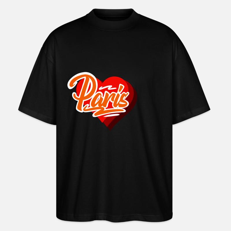 Paris - T-shirt bio Blaster 2.0 coupe oversize Stanley/Stella Unisexe - noir