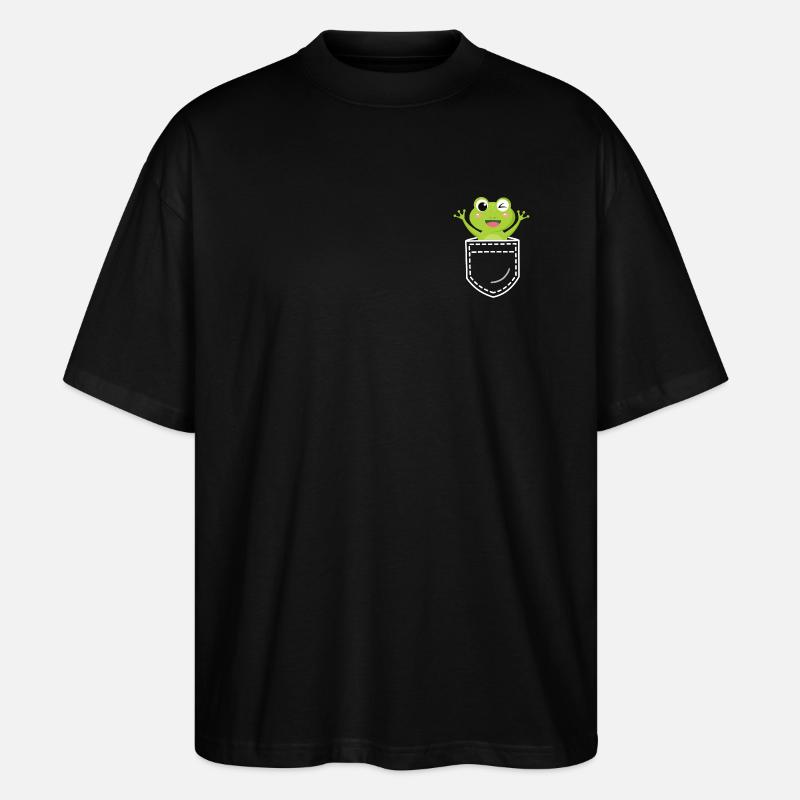 Frosch Frösche - Stanley/Stella Oversized Unisex Bio T-Shirt Blaster 2.0 - Schwarz