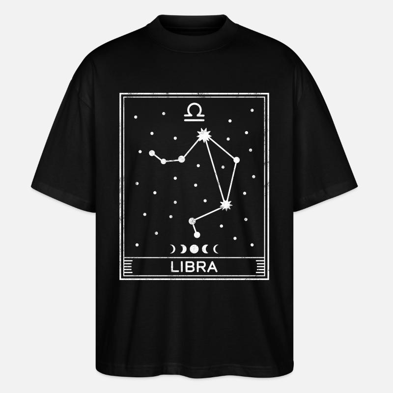 Waage-Sternzeichen - Stanley/Stella Oversized Unisex Bio T-Shirt Blaster 2.0 - Schwarz