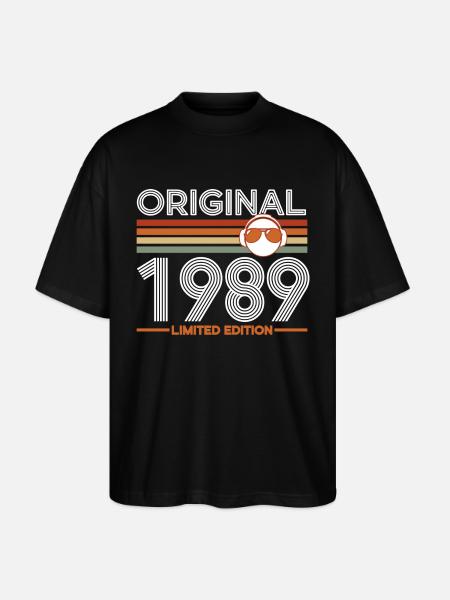 1989 - Stanley/Stella Oversized Unisex Organic T-shirt Blaster 2.0 - black