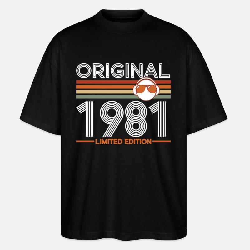 1981 - T-shirt bio Blaster 2.0 coupe oversize Stanley/Stella Unisexe - noir