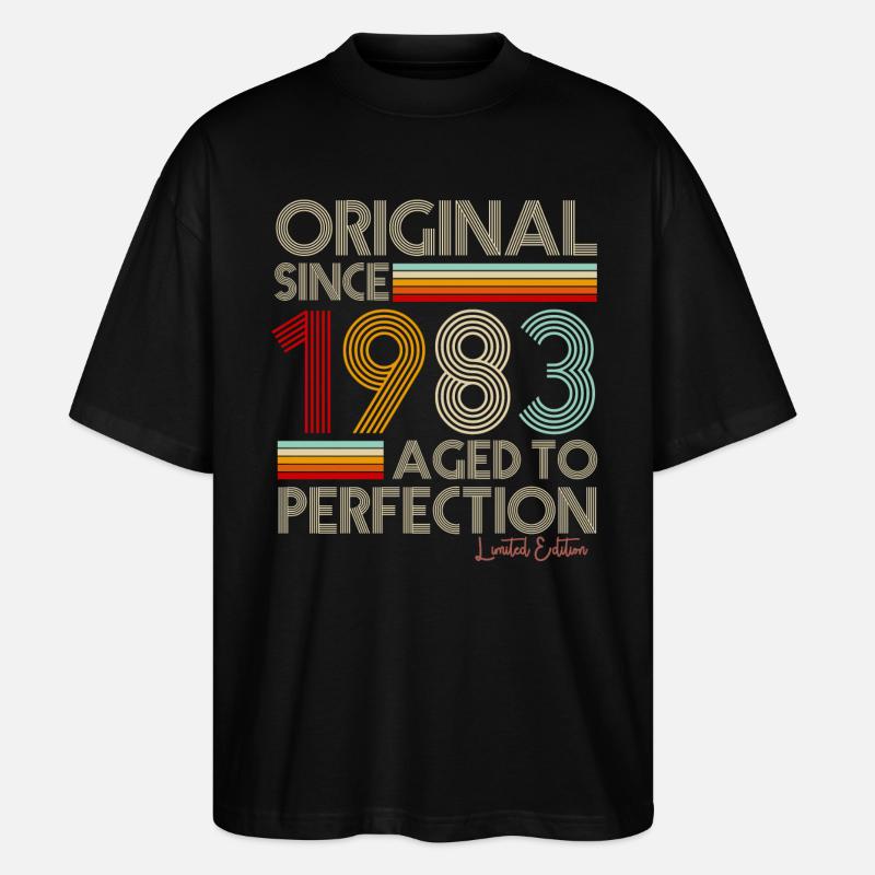 1983 - T-shirt bio Blaster 2.0 coupe oversize Stanley/Stella Unisexe - noir