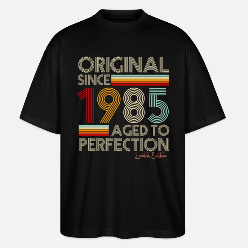 1985 - T-shirt bio Blaster 2.0 coupe oversize Stanley/Stella Unisexe - noir