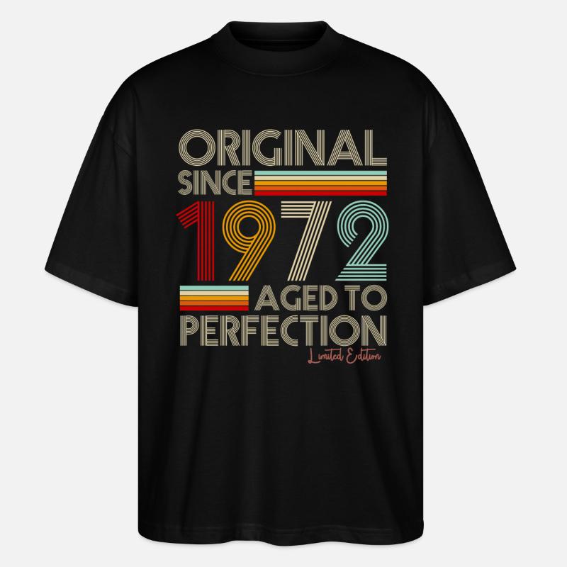 1972 - T-shirt bio Blaster 2.0 coupe oversize Stanley/Stella Unisexe - noir