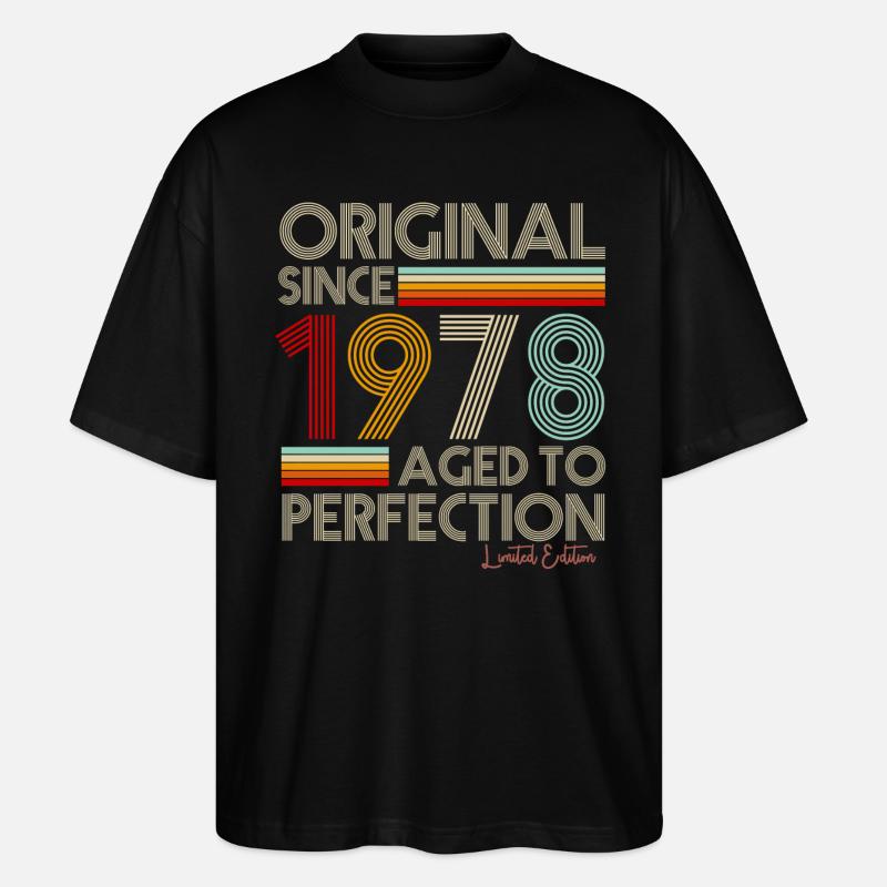 1978 - T-shirt bio Blaster 2.0 coupe oversize Stanley/Stella Unisexe - noir