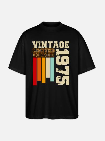 1975 - T-shirt bio Blaster 2.0 coupe oversize Stanley/Stella Unisexe - noir