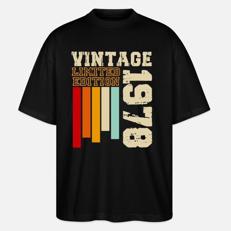 1978 - T-shirt bio Blaster 2.0 coupe oversize Stanley/Stella Unisexe - noir