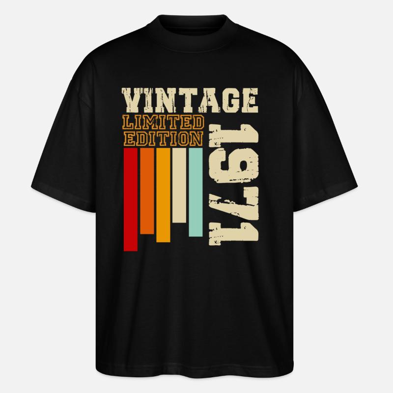 1971 - Stanley/Stella Oversized Unisex Bio T-Shirt Blaster 2.0 - Schwarz