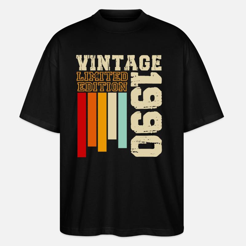 1990 - T-shirt bio Blaster 2.0 coupe oversize Stanley/Stella Unisexe - noir