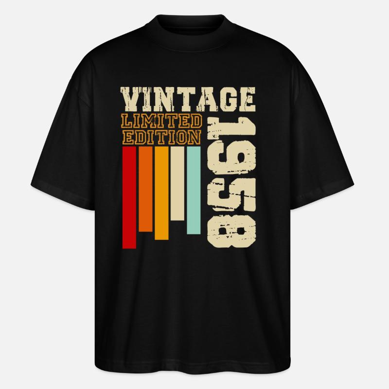 1958 - T-shirt bio Blaster 2.0 coupe oversize Stanley/Stella Unisexe - noir