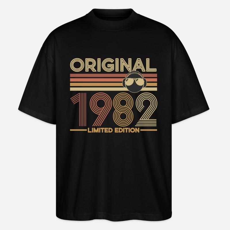 1982 - T-shirt bio Blaster 2.0 coupe oversize Stanley/Stella Unisexe - noir