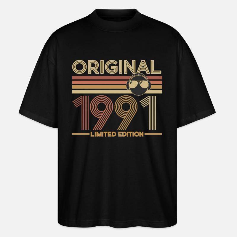 1991 - T-shirt bio Blaster 2.0 coupe oversize Stanley/Stella Unisexe - noir