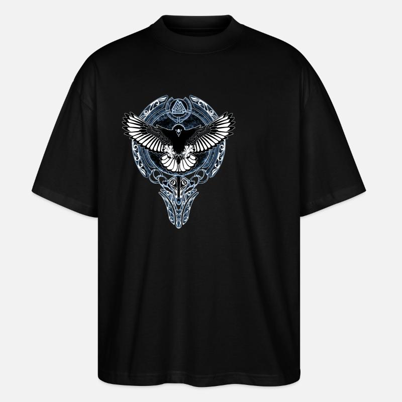 Wikinger Adler - Stanley/Stella Oversized Unisex Bio T-Shirt Blaster 2.0 - Schwarz