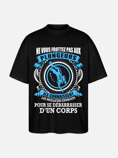 Plongeurs et corps - T-shirt bio Blaster 2.0 coupe oversize Stanley/Stella Unisexe - noir