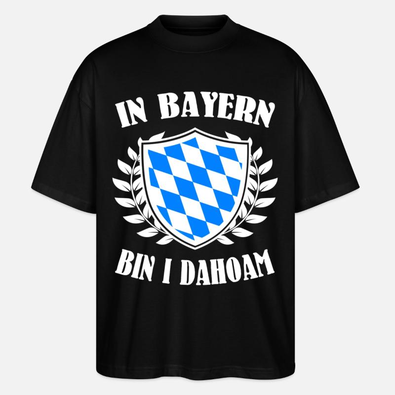 In Bayern bin i dahoam - Stanley/Stella Oversized Unisex Bio T-Shirt Blaster 2.0 - Schwarz