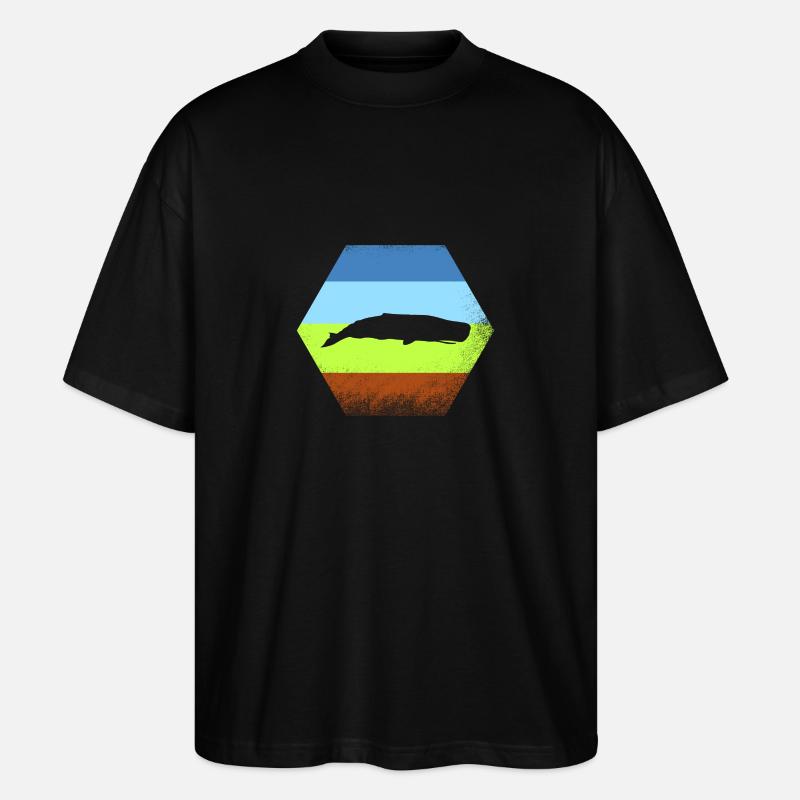 Pottwal - Stanley/Stella Oversized Unisex Bio T-Shirt Blaster 2.0 - Schwarz