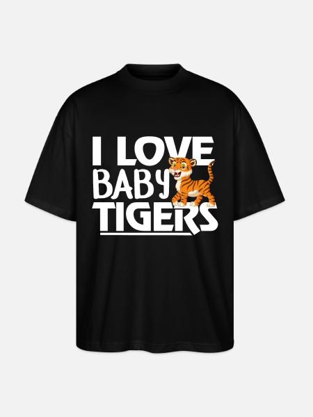 Baby Tiger - Stanley/Stella Oversized Unisex Organic T-shirt Blaster 2.0 - black