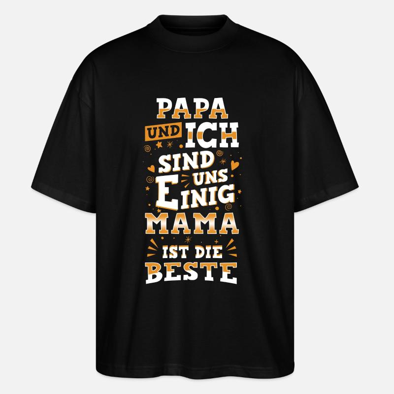 Beste Mama - Stanley/Stella Oversized Unisex Bio T-Shirt Blaster 2.0 - Schwarz