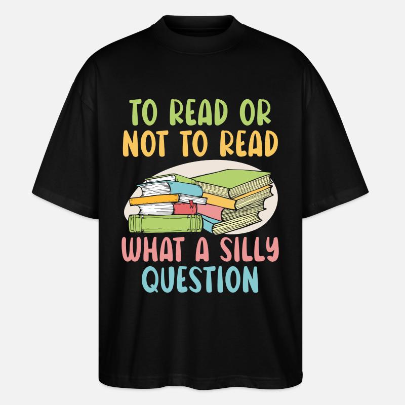 Booktrovert Lesen Lehrer Buch Lesen - Stanley/Stella Oversized Unisex Bio T-Shirt Blaster 2.0 - Schwarz