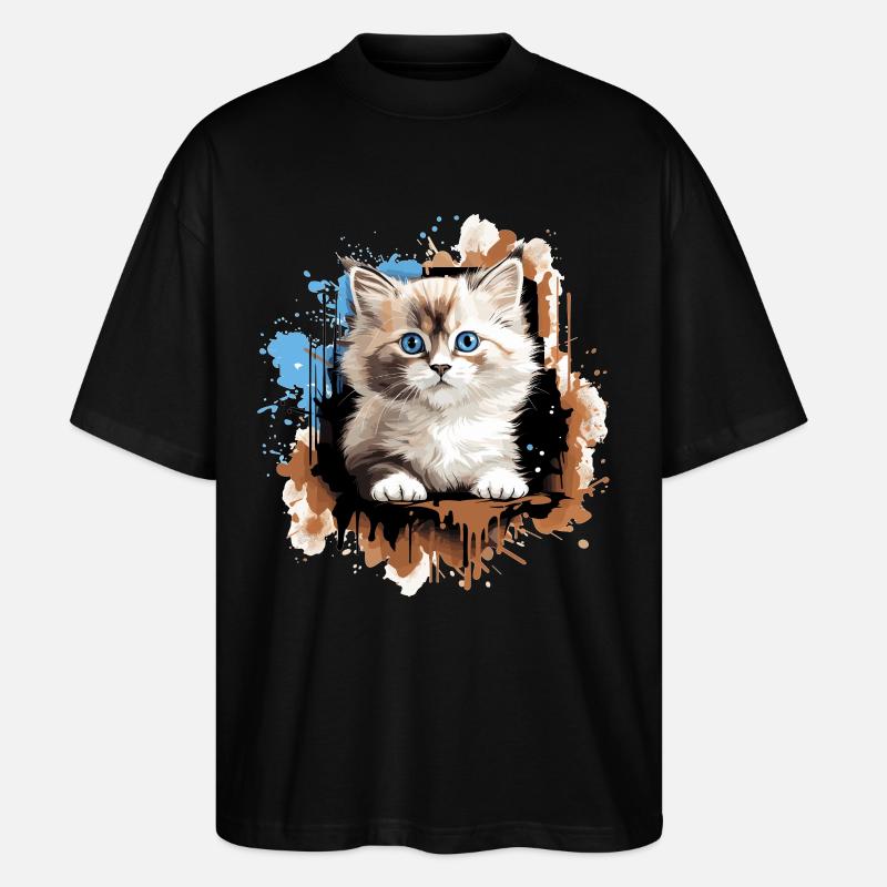 Ragdoll - Stanley/Stella Oversized Unisex Bio T-Shirt Blaster 2.0 - Schwarz