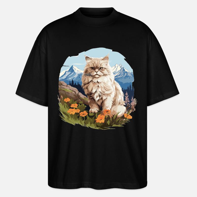 Persian Cat Perser Katze - Stanley/Stella Oversized Unisex Organic T-shirt Blaster 2.0 - black