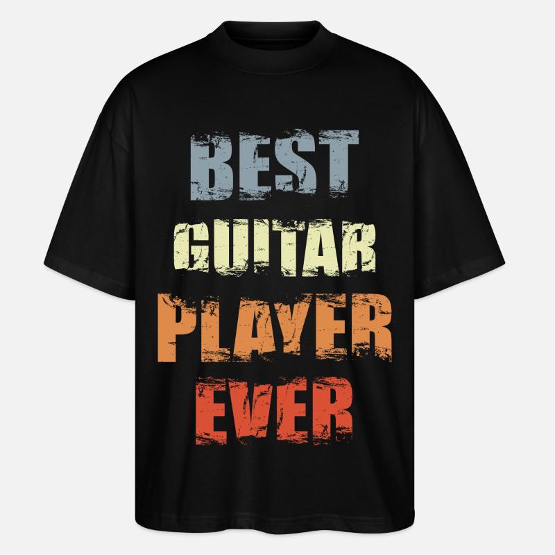 Bast Gitarrist - Stanley/Stella Oversized Unisex Bio T-Shirt Blaster 2.0 - Schwarz