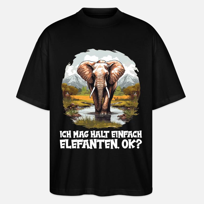 Elephant Elephant - Stanley/Stella Oversized Unisex Organic T-shirt Blaster 2.0 - black