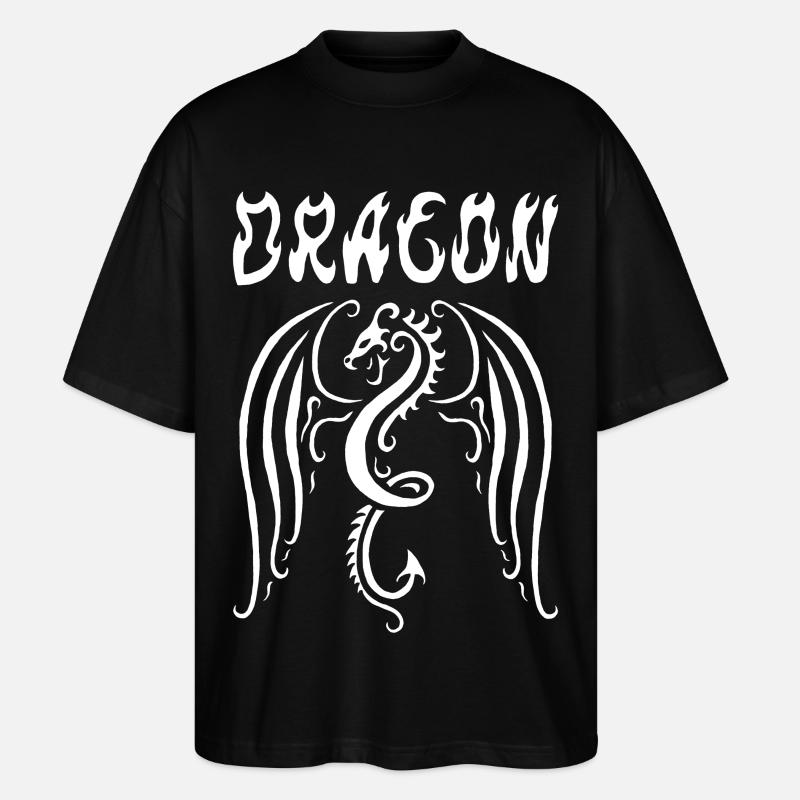 Dragon blanc - T-shirt bio Blaster 2.0 coupe oversize Stanley/Stella Unisexe - noir