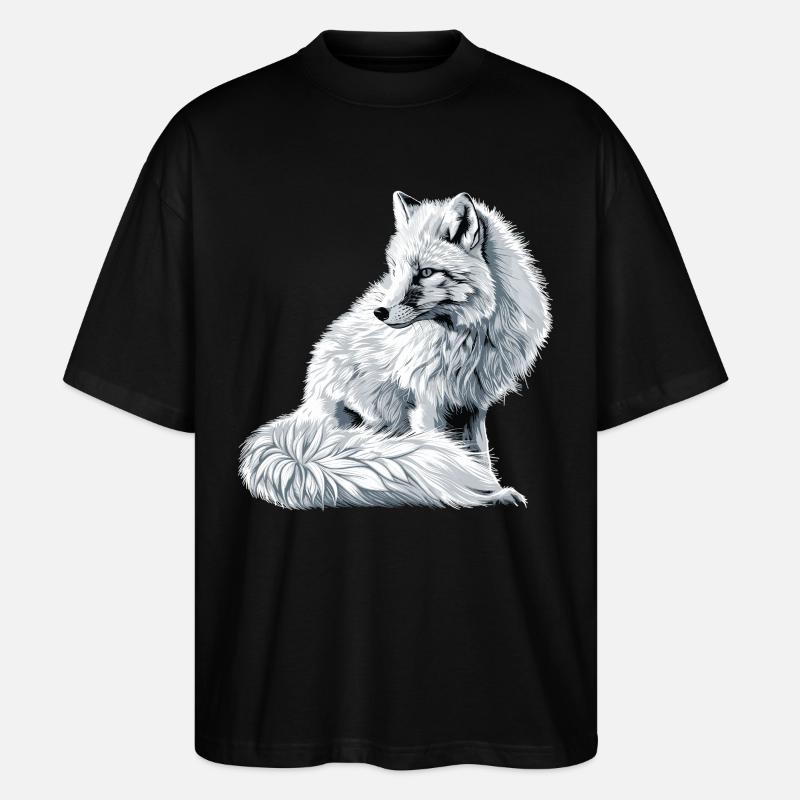 Arctic Fox Polarfüchse Polarfuchs - Stanley/Stella Oversized Unisex Bio T-Shirt Blaster 2.0 - Schwarz