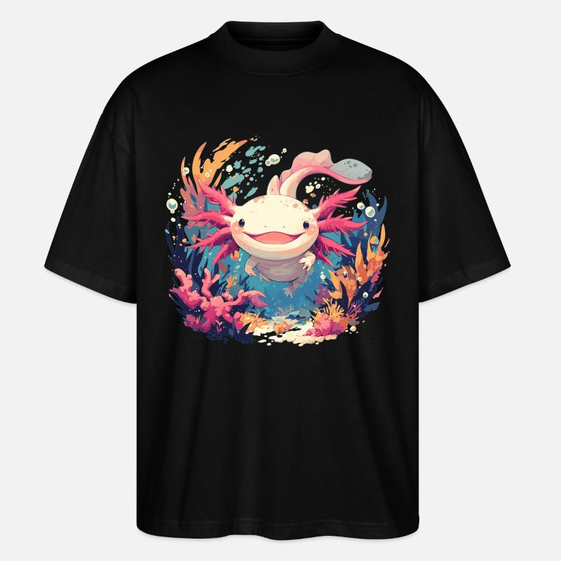 Axolotl - T-shirt bio Blaster 2.0 coupe oversize Stanley/Stella Unisexe - noir