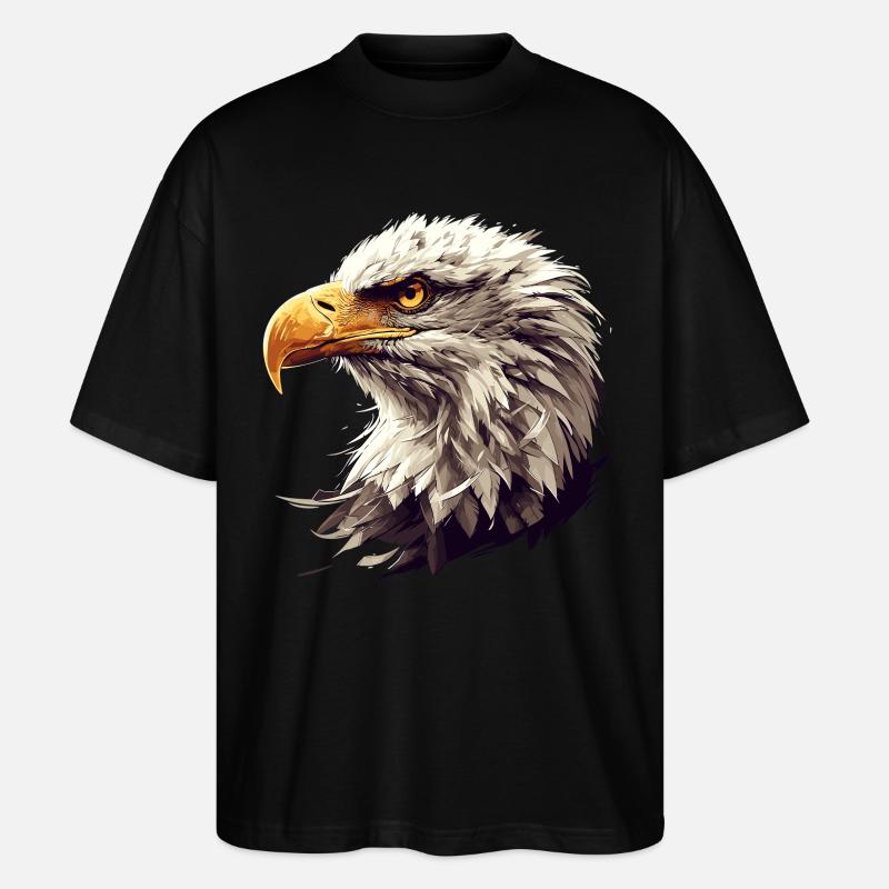 Pygargue à tête blanche Weißkopfseeadler - T-shirt bio Blaster 2.0 coupe oversize Stanley/Stella Unisexe - noir