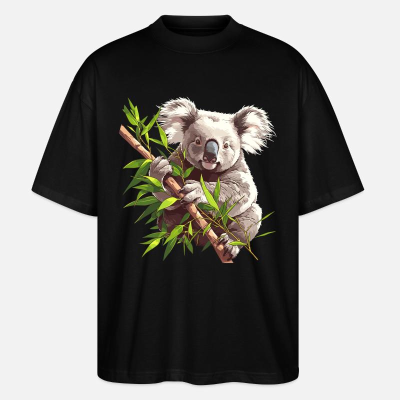 Koalas Koala - Stanley/Stella Oversized Unisex Organic T-shirt Blaster 2.0 - black