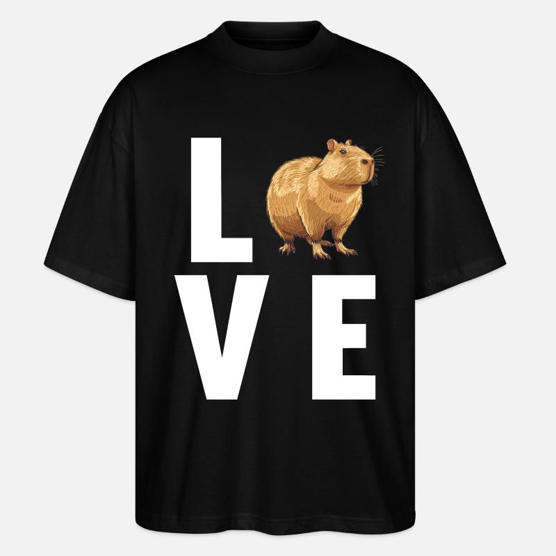 Capybaras Capybara - Stanley/Stella Oversized Unisex Organic T-shirt Blaster 2.0 - black