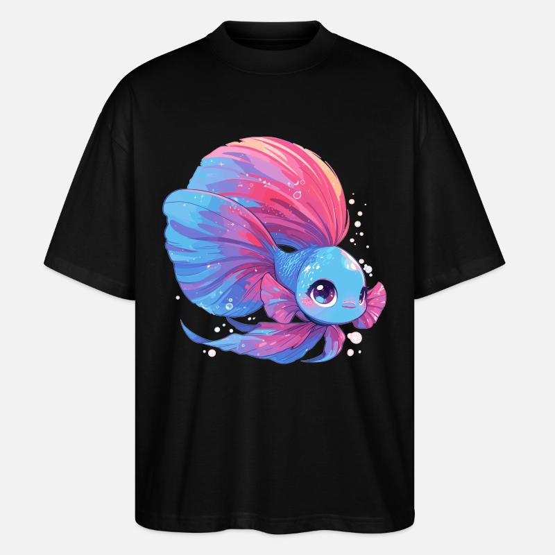 Bettas Betta Fish Betta - Stanley/Stella Oversized Unisex Organic T-shirt Blaster 2.0 - black