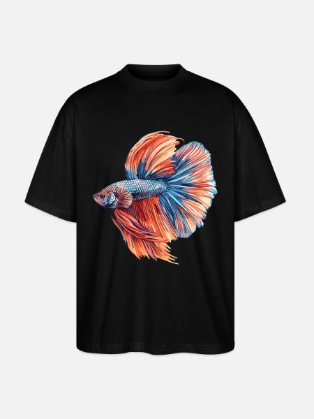 Bettas Betta Fish Betta - Stanley/Stella Oversized Unisex Organic T-shirt Blaster 2.0 - black