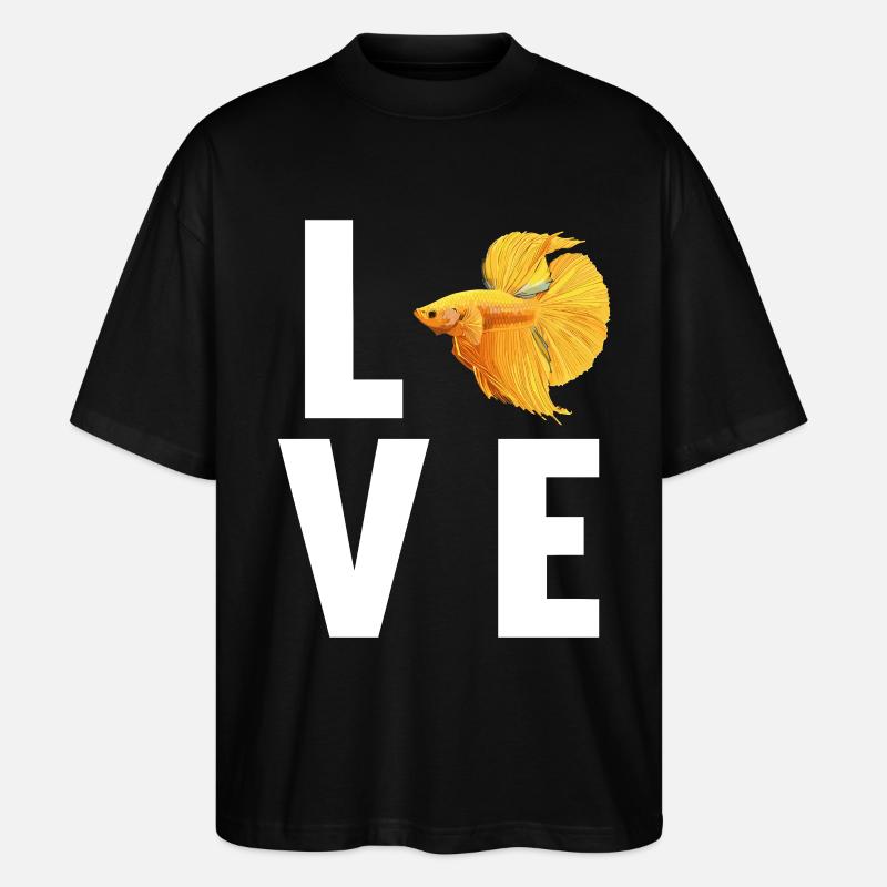 Bettas Betta Fish Betta - Stanley/Stella Oversized Unisex Organic T-shirt Blaster 2.0 - black