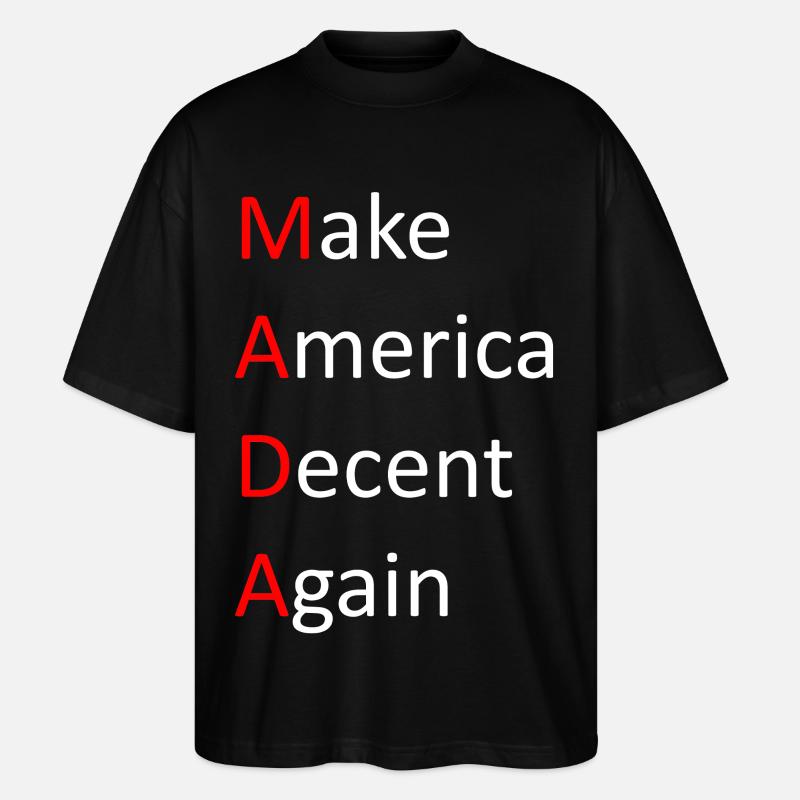 Make_America_Decent_Again - Stanley/Stella Oversized Unisex Bio T-Shirt Blaster 2.0 - Schwarz
