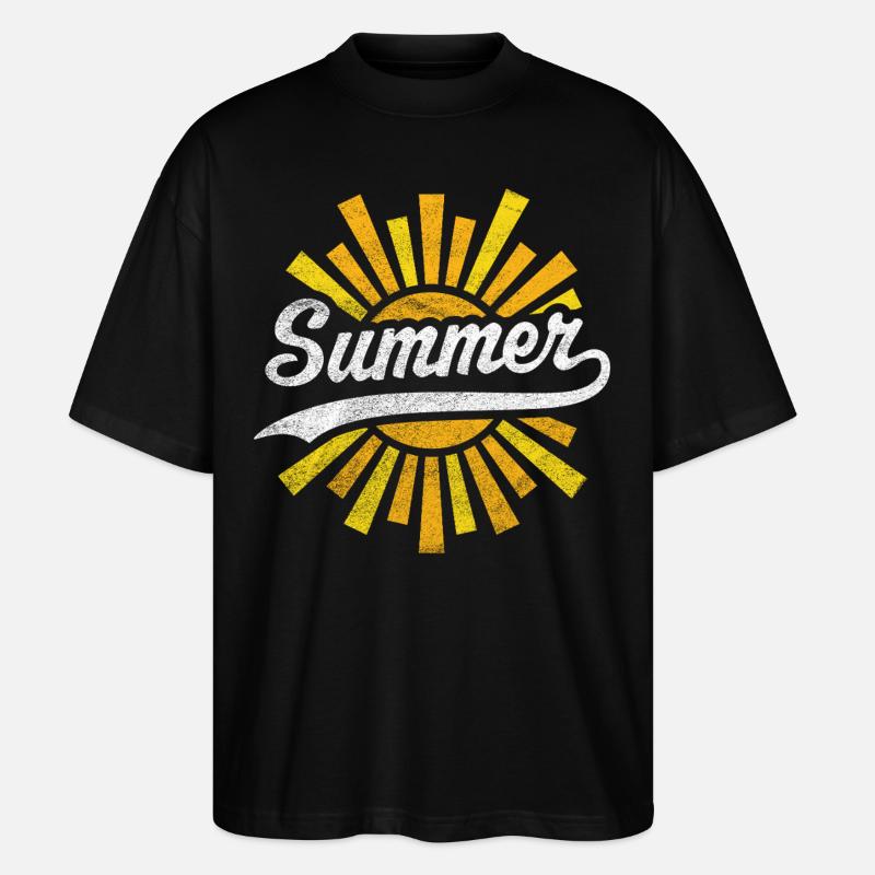 Soleil d’été - T-shirt bio Blaster 2.0 coupe oversize Stanley/Stella Unisexe - noir