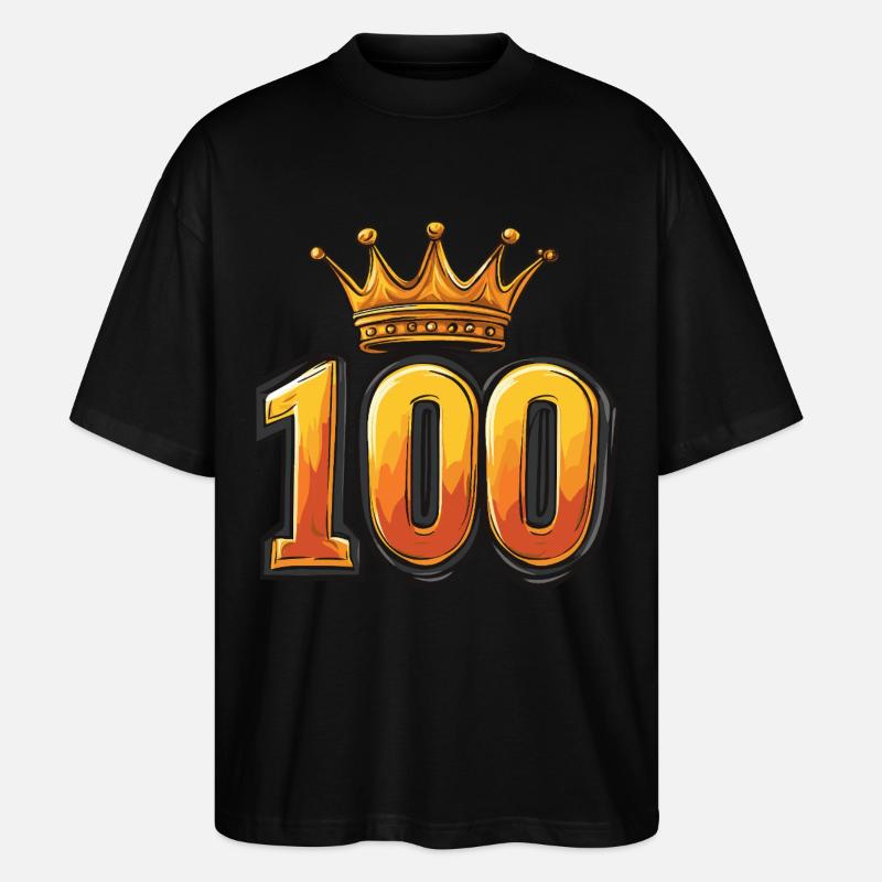 100 Number Crown - Stanley/Stella Oversized Unisex Organic T-shirt Blaster 2.0 - black