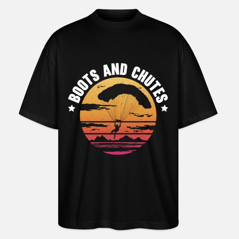 Parachutistes Parachutisme Parachutisme - T-shirt bio Blaster 2.0 coupe oversize Stanley/Stella Unisexe - noir