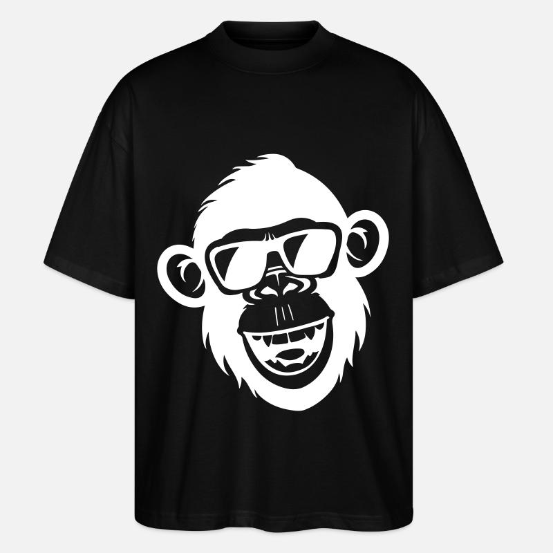 Singe Drôle Cool - T-shirt bio Blaster 2.0 coupe oversize Stanley/Stella Unisexe - noir