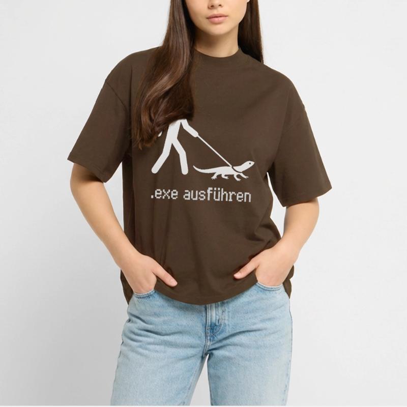 EXE Run Admin Computer Scientist Programmer Stanley/Stella Oversized Unisex Organic T-shirt Blaster 2.0