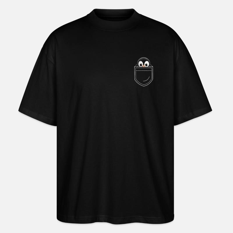 Pinguin - Stanley/Stella Oversized Unisex Bio T-Shirt Blaster 2.0 - Schwarz