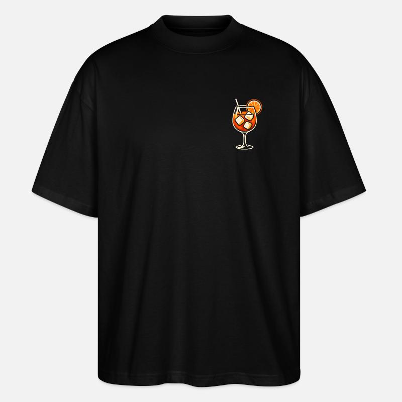 Party Spritz Glas Geschenkidee - Stanley/Stella Oversized Unisex Bio T-Shirt Blaster 2.0 - Schwarz