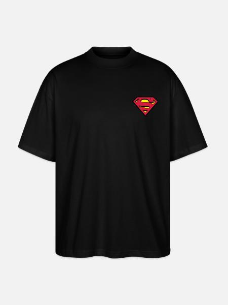 Superman S-Shield logo small - Stanley/Stella Oversized Unisex Organic T-shirt Blaster 2.0 - black